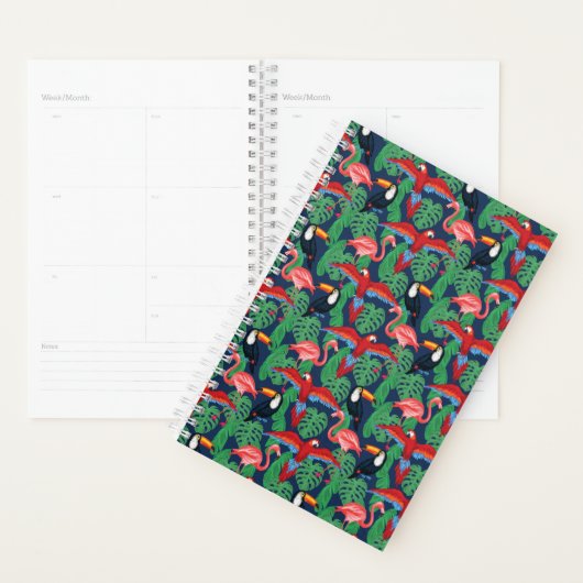 Tropische vogels in heldere kleuren planner (Display)