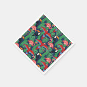 Tropische vogels in heldere kleuren servet (Hoek)