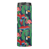 Tropische vogels in heldere kleuren thermosbeker (Achterkant)