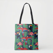 Tropische vogels in heldere kleuren tote bag (Voorkant)