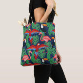 Tropische vogels in heldere kleuren tote bag (Dichtbij)