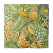 Tropische vogels in Oerwoud Paradise-geel Tegeltje (Voorkant)