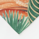 Tropische  vogels in Oerwoud Paradise sepia Fleece Deken (Hoek)