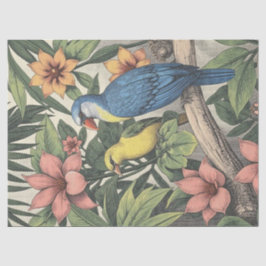 Tropische Vogels Krachtige Illustratie Tissuepapier
