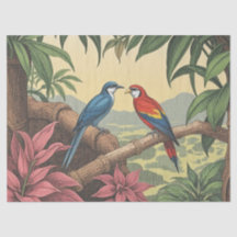 Tropische Vogels Krachtige Illustratie