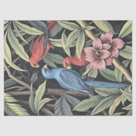 Tropische Vogels Krachtige Illustratie Tissuepapier