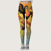 Tropische vogels leggings (Voorkant)