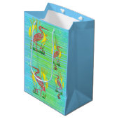 Tropische vogels medium cadeauzakje (Voorkant Gekanteld)