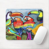Tropische vogels muismat (Met muis)