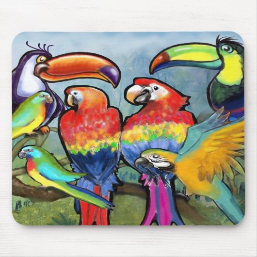 Tropische vogels muismat (Voorkant)