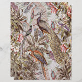 tropische vogels origami-papier (Voorkant / Achterkant)