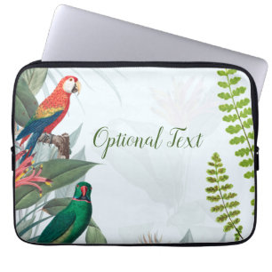 Tropische vogels papegaaien en gebladerte  laptop sleeve