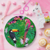 Tropische vogels papieren bordje (Feest)