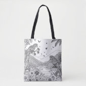 Tropische vogels Parrot Art Kleuren Tote Bag (Voorkant)