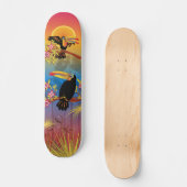 Tropische vogels persoonlijk skateboard (Voorkant)
