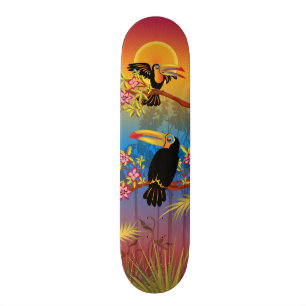 Tropische vogels persoonlijk skateboard