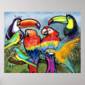 Tropische vogels poster (Voorkant)