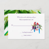 Tropische Vogels Responskaarten Kaart (Voorkant / Achterkant)