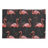 Tropische vogels, roze flamingo's, naadloos kussensloop (Achterkant)