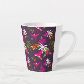 Tropische vogels Roze Paars Latte Mok (Rechts)