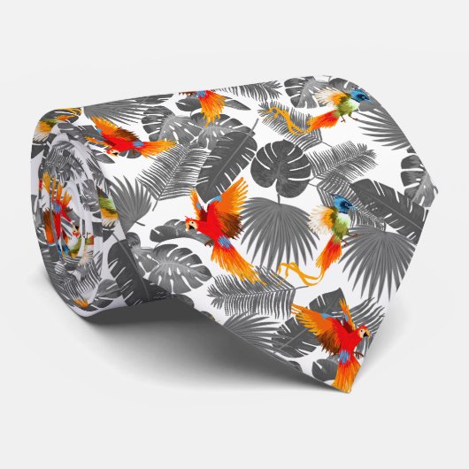 tropische vogels stropdas (Opgerold)