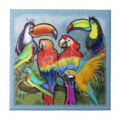 Tropische vogels tegeltje (Voorkant)