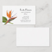 Tropische vogels van de paradijsvogel voor de wate visitekaartje (Voorkant / Achterkant)