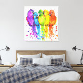 Tropische vogels van een schilderkunst van het doe canvas afdruk (Insitu (Slaapkamer))