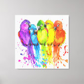 Tropische vogels van een schilderkunst van het doe canvas afdruk (Voorkant)