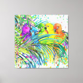 Tropische vogels van een schilderkunst van het doe canvas afdruk (Voorkant)