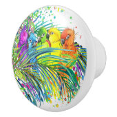 Tropische Vogels Van Een Veer Keramische Knoppen (Rechts)