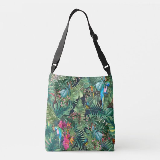Tropische vogels van het paradijs crossbody tas (Achterkant)