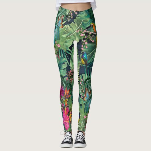 Tropische vogels van het paradijs leggings (Voorkant)