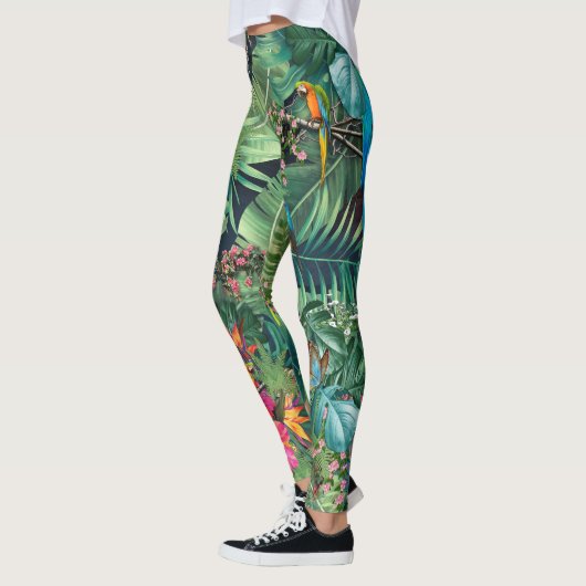 Tropische vogels van het paradijs leggings (Links)