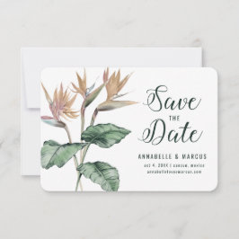 Tropische vogels van het paradijshuwelijk save the date