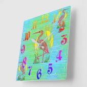 Tropische vogels vierkante klok (Hoek)