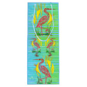 Tropische vogels wijn cadeautas (Achterkant)