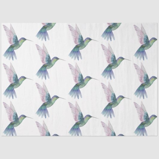 Tropische vogelserie: Hummingbird Design 2 Tissuepapier (Voorkant)