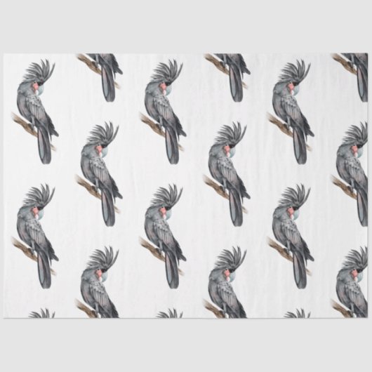 Tropische vogelserie: Palm Parrot Design 2 Tissuepapier (Voorkant)