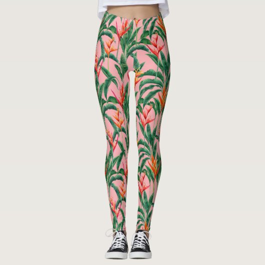 Tropische vogelsoorten van het Paradise-bloempalm  Leggings (Voorkant)