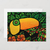 Tropische vogeltoucan briefkaart (Voorkant / Achterkant)