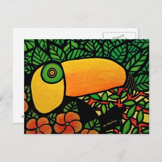 Tropische vogeltoucan briefkaart (Voorkant / Achterkant)