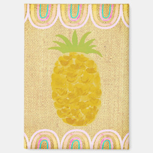 Tropische Volkskunst Ananas Magneet