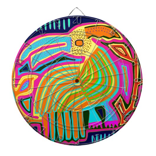 Tropische volksparadijsvogel dartbord (Voorkant)