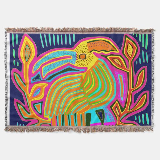 Tropische volksparadijsvogel deken (Voorkant)