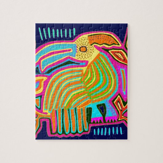 Tropische volksparadijsvogel legpuzzel (Verticaal)