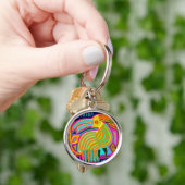 Tropische volksparadijsvogel sleutelhanger (Hand)