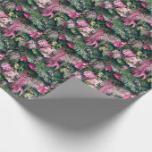 Tropische volledige achtergrondbomen cadeaupapier (Hoek)