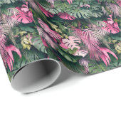 Tropische volledige achtergrondbomen cadeaupapier (Rol Hoek)