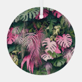 Tropische volledige achtergrondbomen glas ornament (Achterkant)